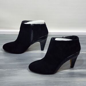 Bella-Vita Brennan Booties Leather Heeled Black Shooties Shoes Size 8.5 N